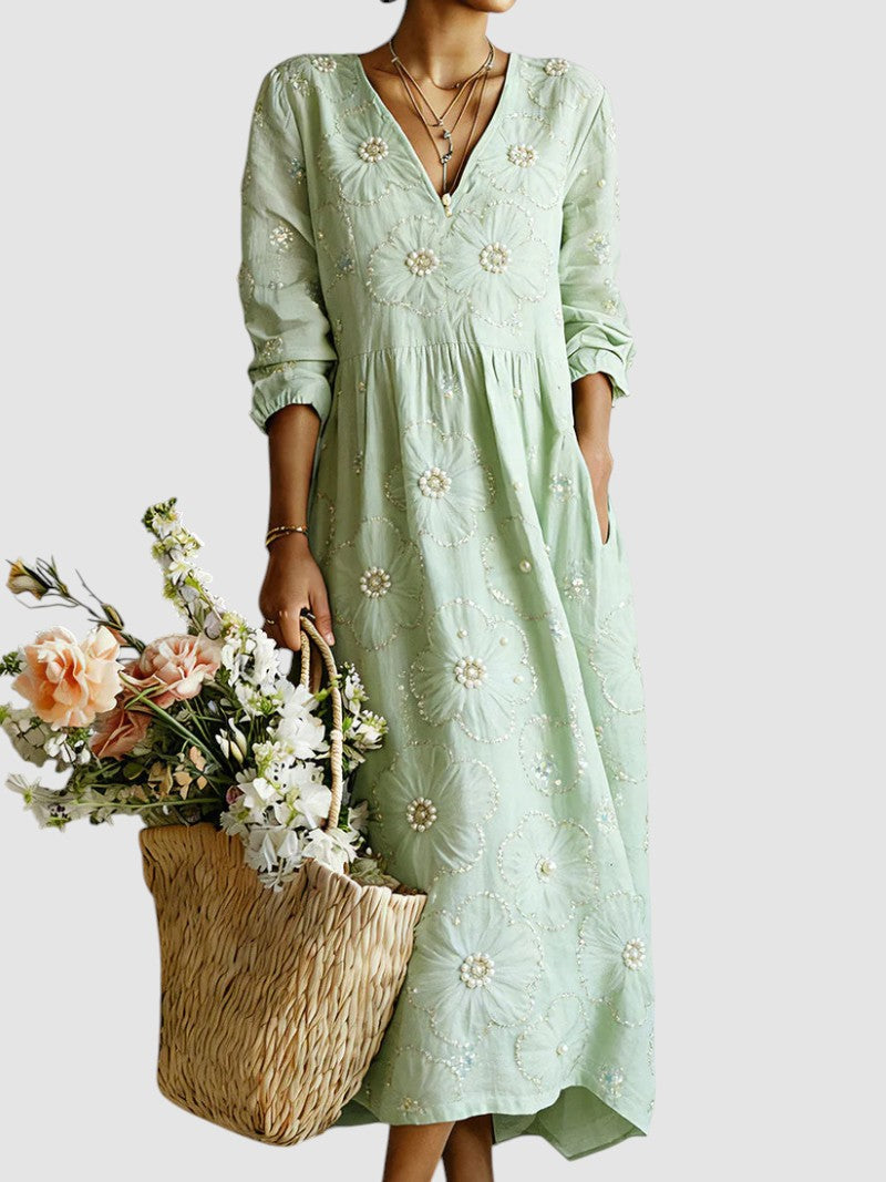 Lena – Floral Print Midi Dress
