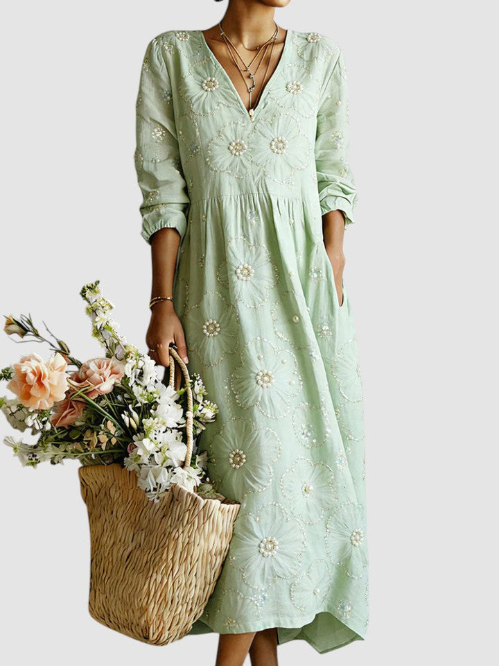 Lena – Floral Print Midi Dress