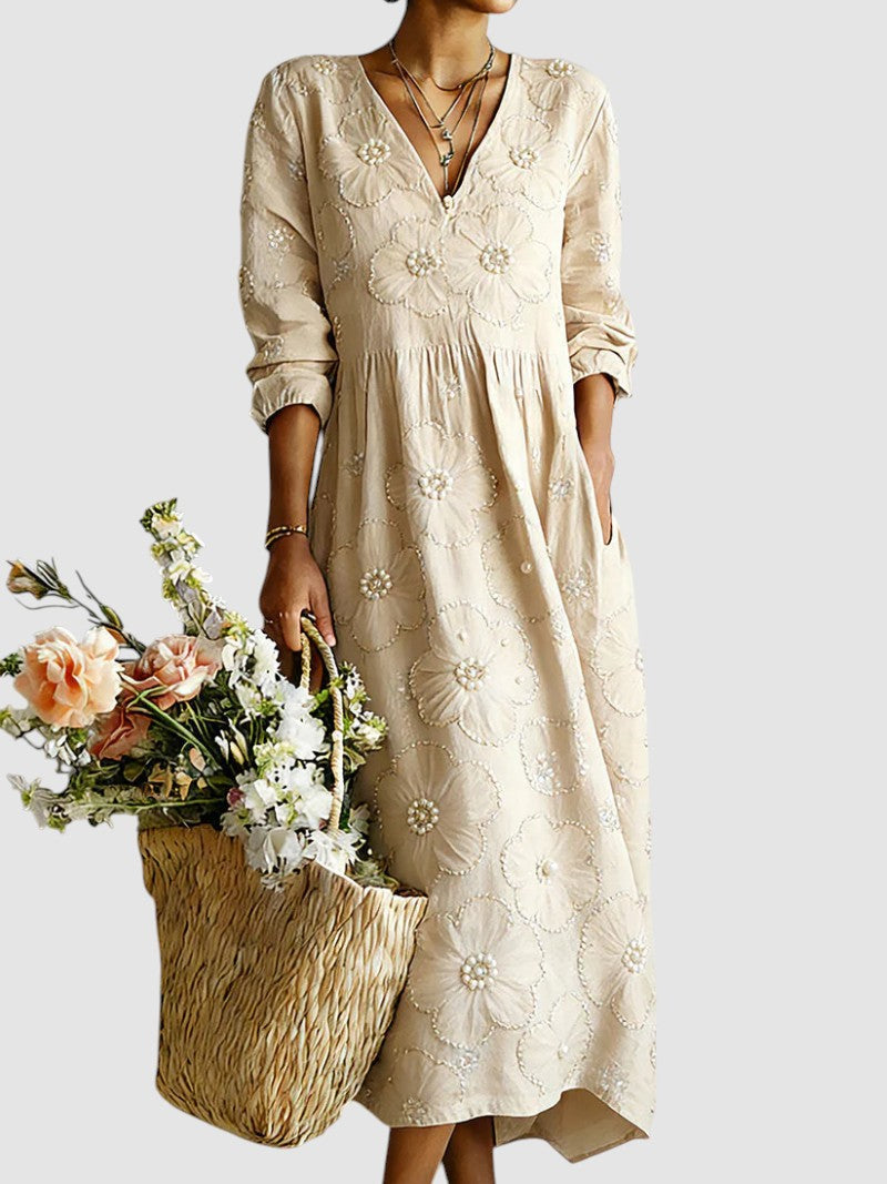Lena – Floral Print Midi Dress