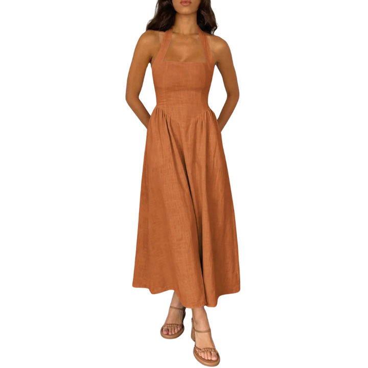 Kate – Elegant Sleeveless High-Waist Dress