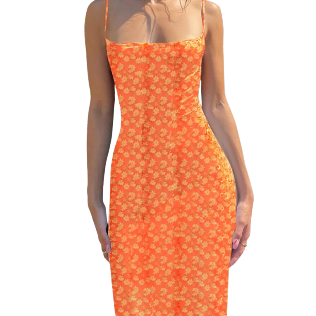 Sheena – Floral Backless Boho Cami Dress