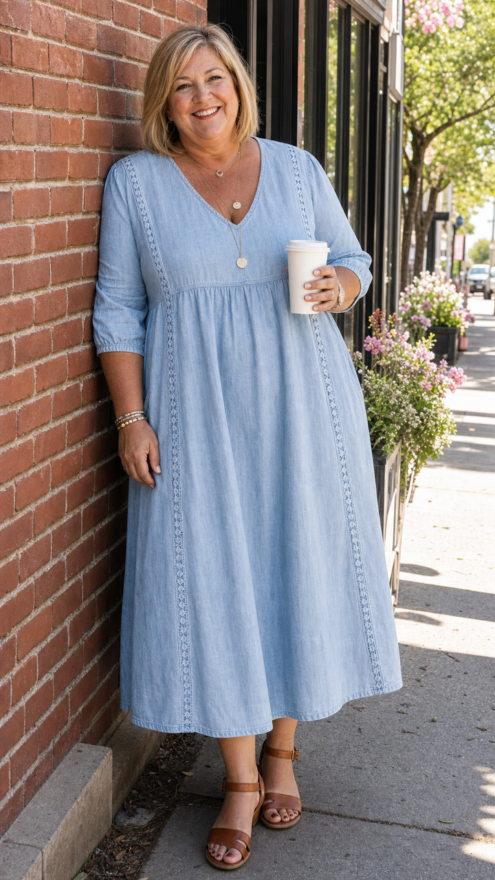 Antonia – Relaxed A-Line Midi Dress
