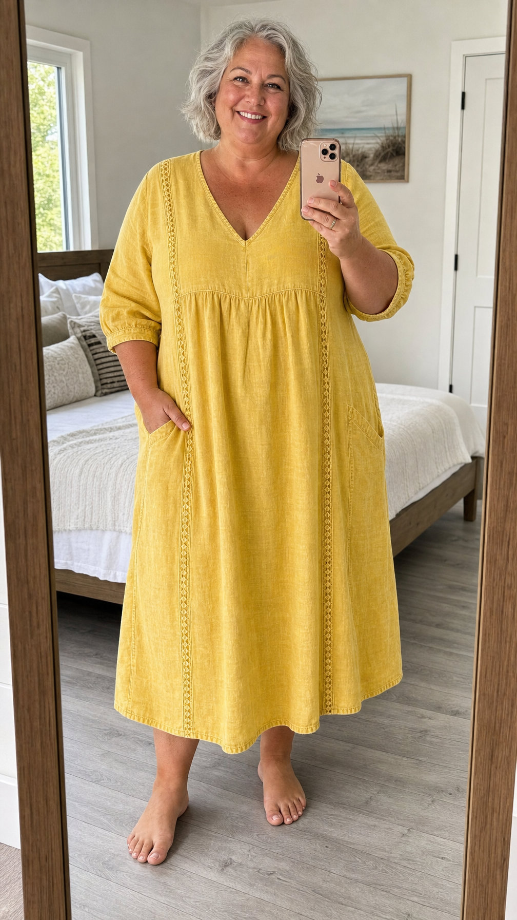 Antonia – Relaxed A-Line Midi Dress