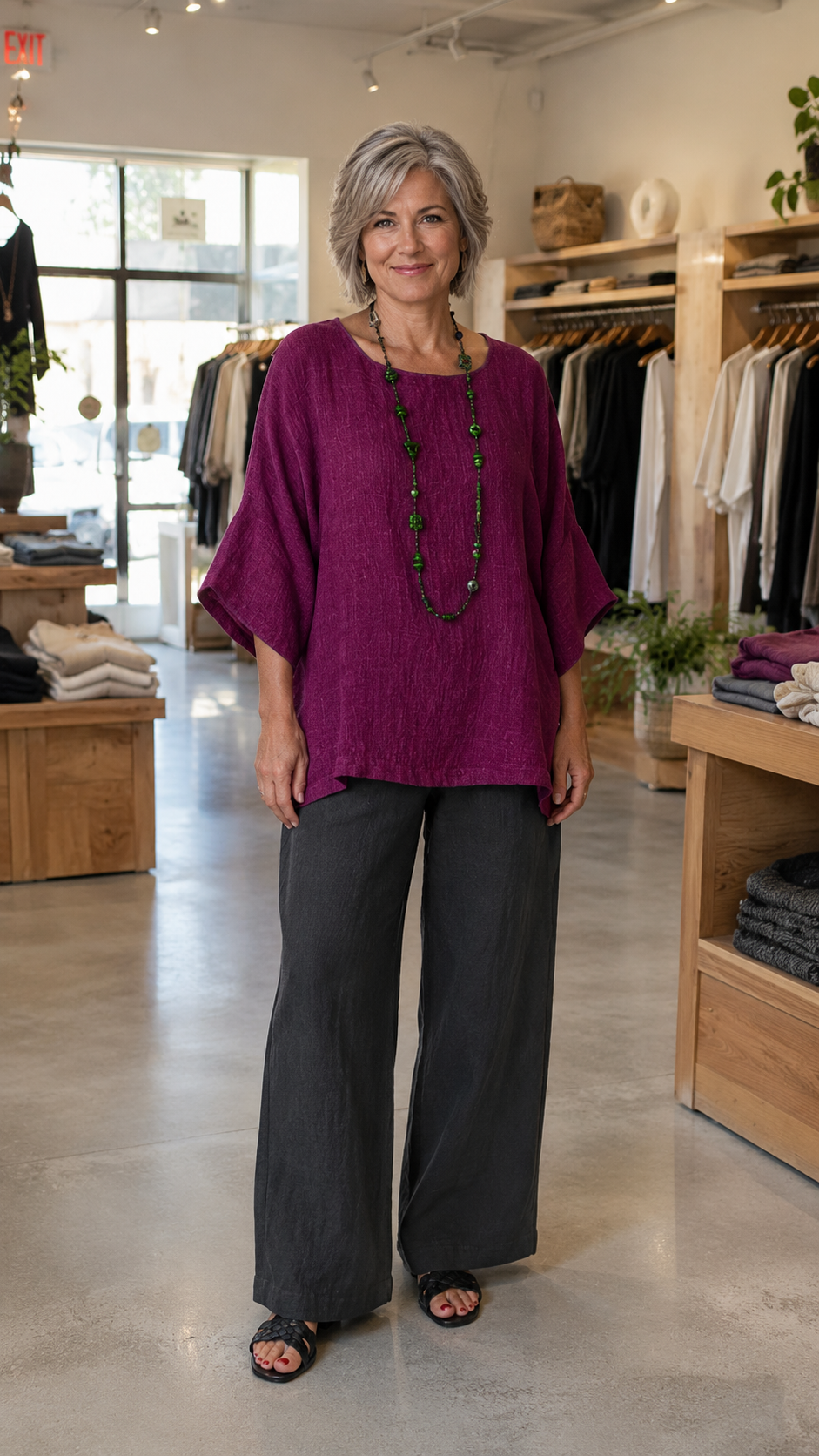Ember – Relaxed Linen-Look Everyday Top
