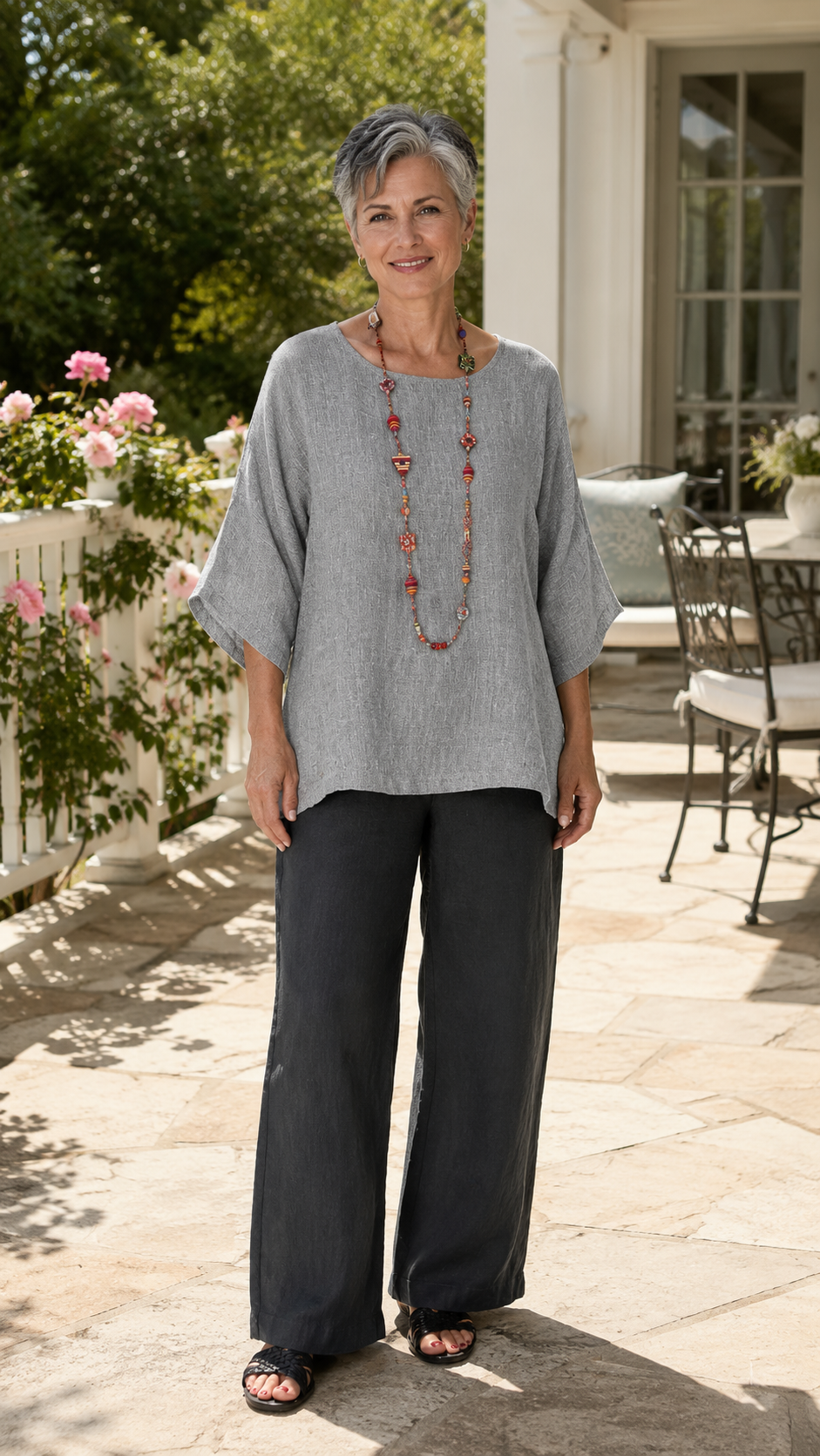 Ember – Relaxed Linen-Look Everyday Top