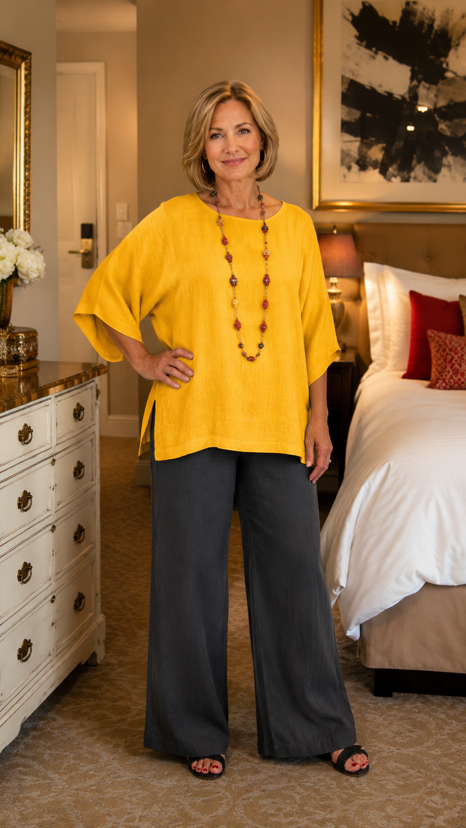 Ember – Relaxed Linen-Look Everyday Top