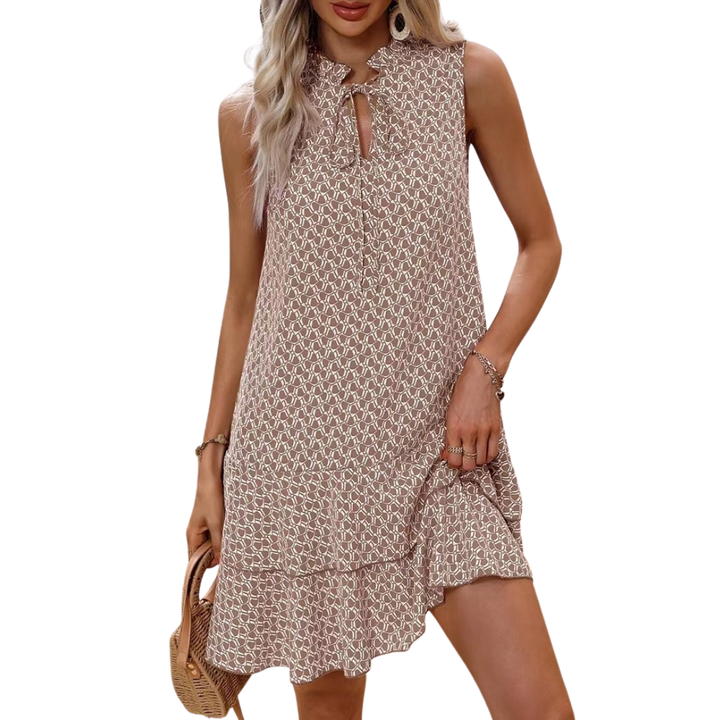 Naomi – Bohemian Printed Strappy Midi Dress