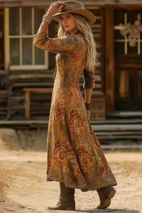 Arabella – Vintage Bohemian Autumn Dress