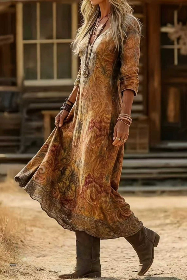 Arabella – Vintage Bohemian Autumn Dress