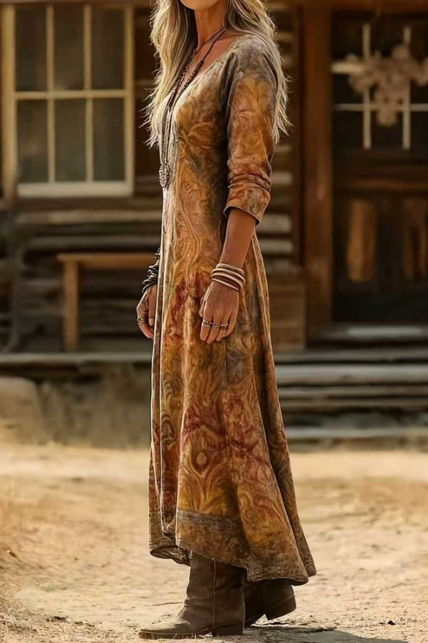 Arabella – Vintage Bohemian Autumn Dress