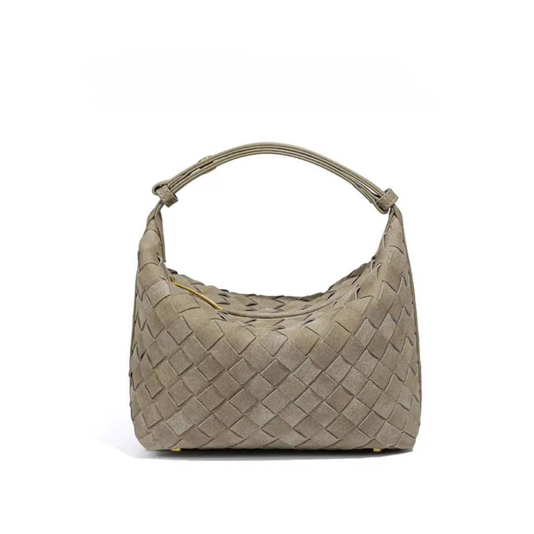 Angela – Matte Woven Structured Handbag