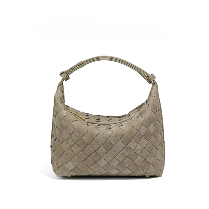 Angela – Matte Woven Structured Handbag