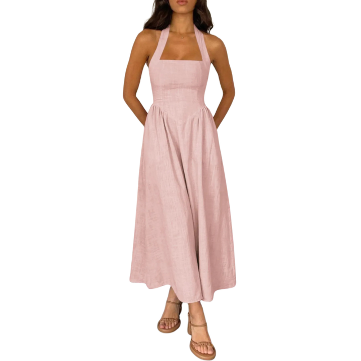 Kate – Elegant Sleeveless High-Waist Dress