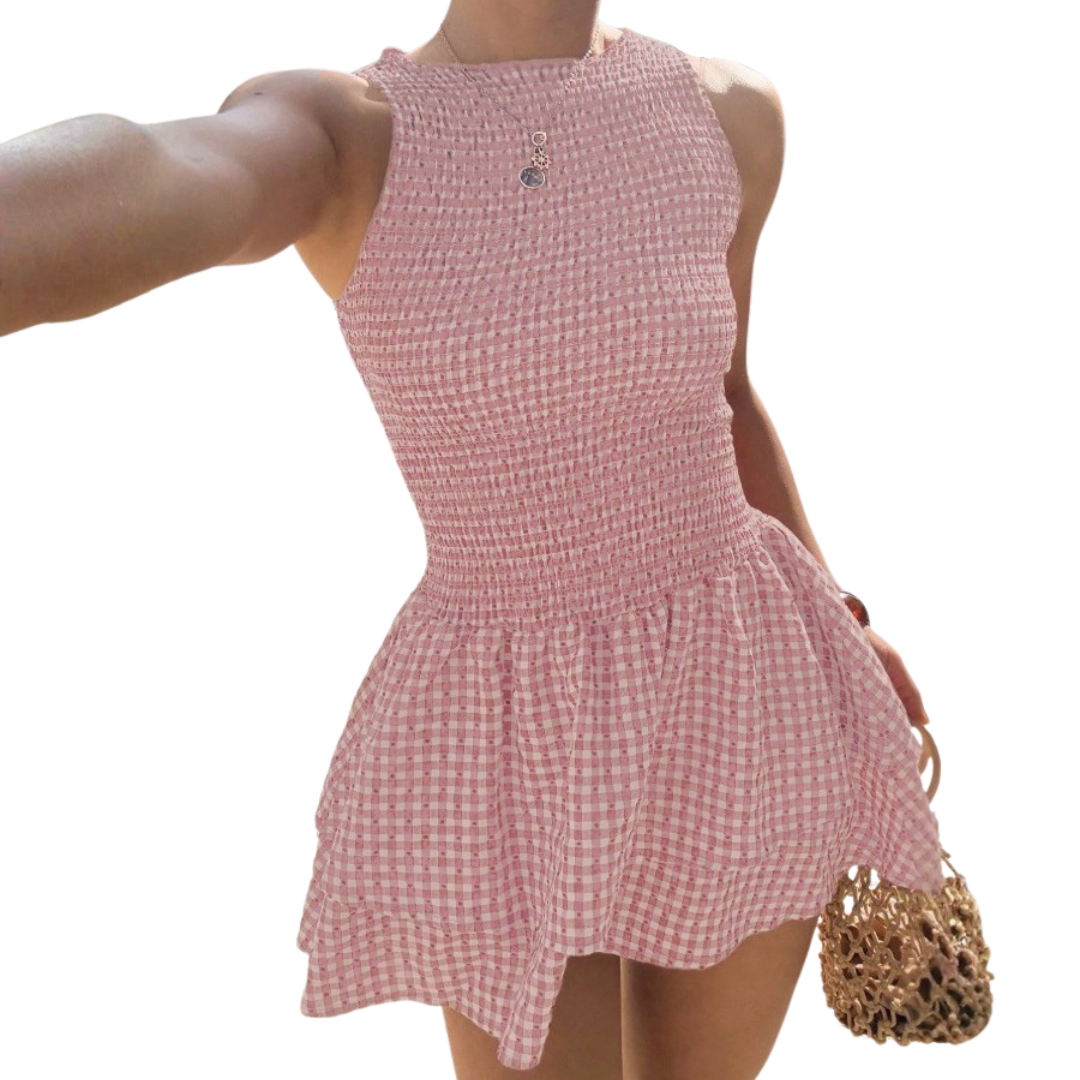 Teresa – Chic U-Neck Denim Dress
