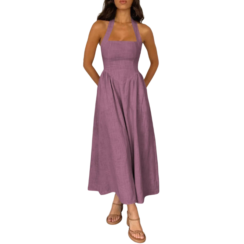 Kate – Elegant Sleeveless High-Waist Dress