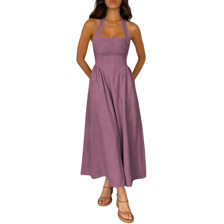 Kate – Elegant Sleeveless High-Waist Dress