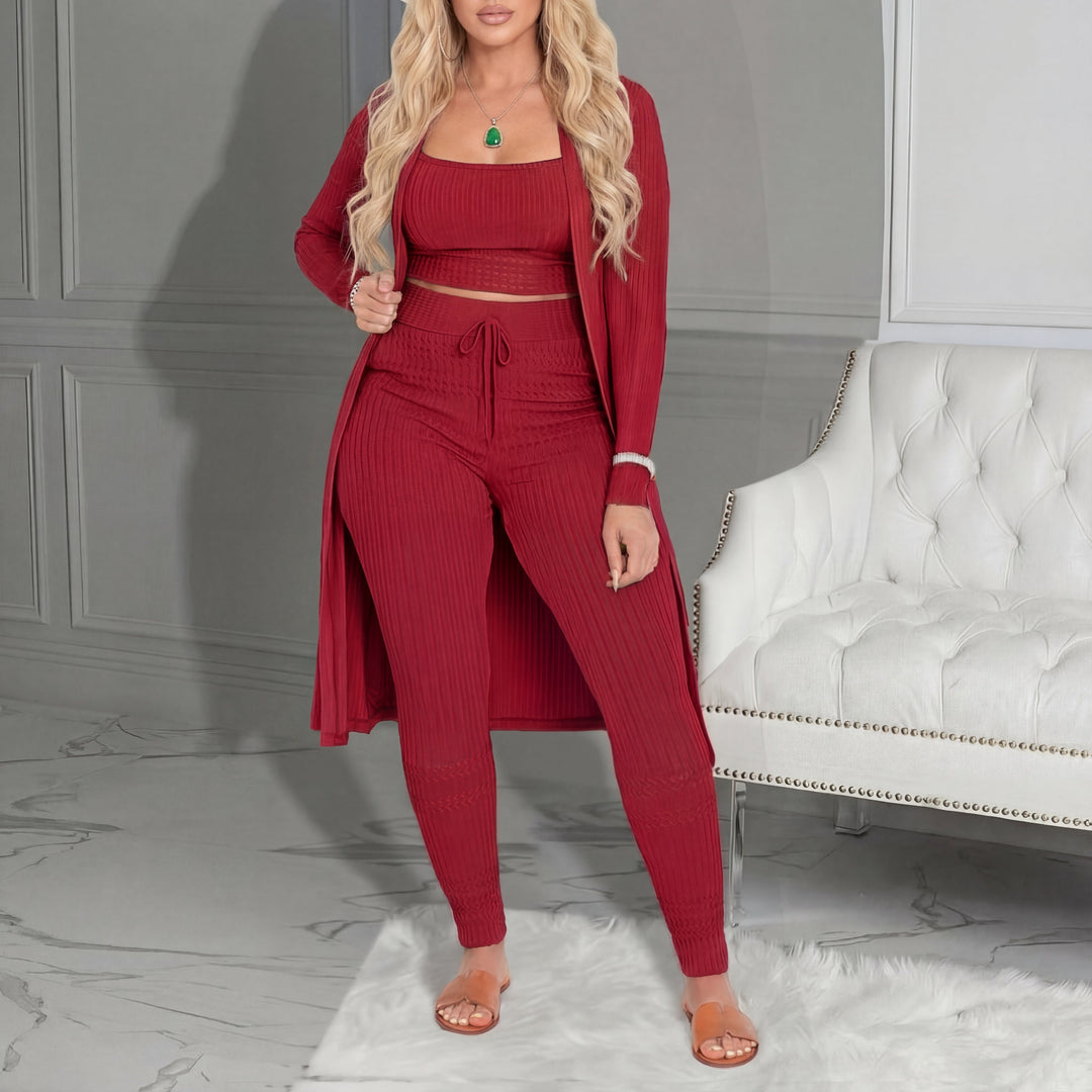 Amarie – Cosy Three-Piece Cardigan and Leggings Co-Ord Set
