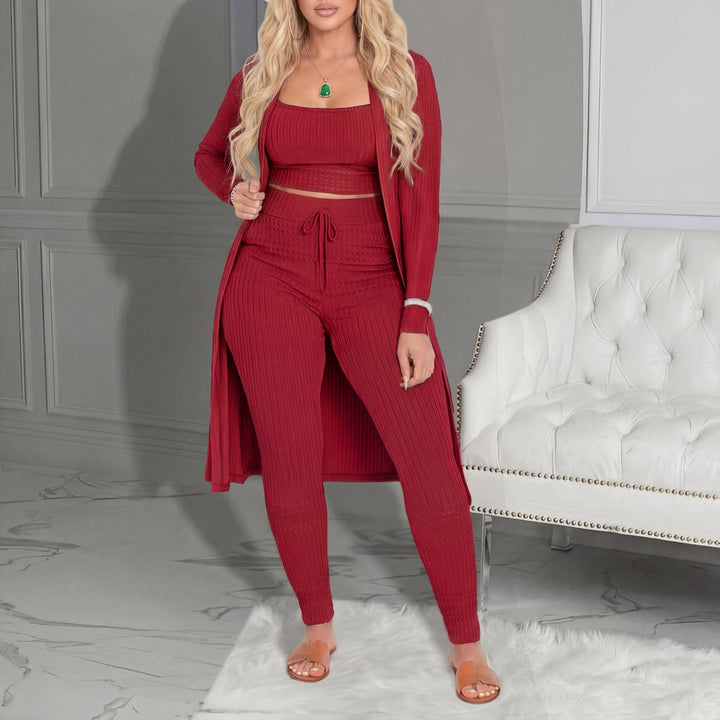 Amarie – Cosy Three-Piece Cardigan and Leggings Co-Ord Set