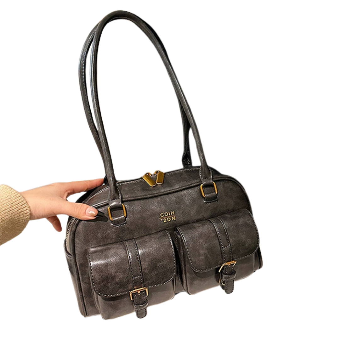 Anthea – Plaid Drawstring Cloud Hobo Bag