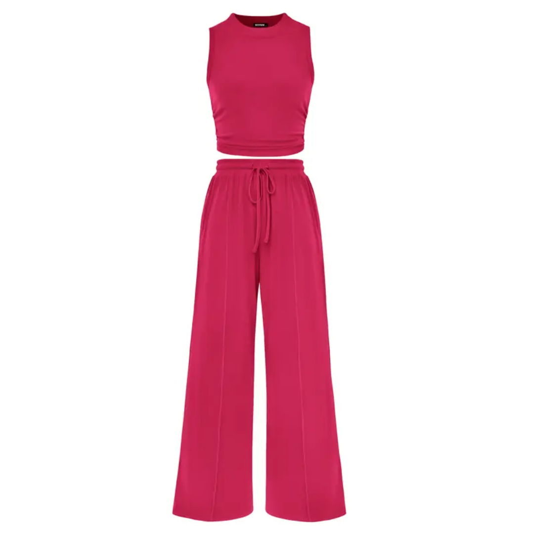Nella – Ribbed Knit Sleeveless Lounge Set