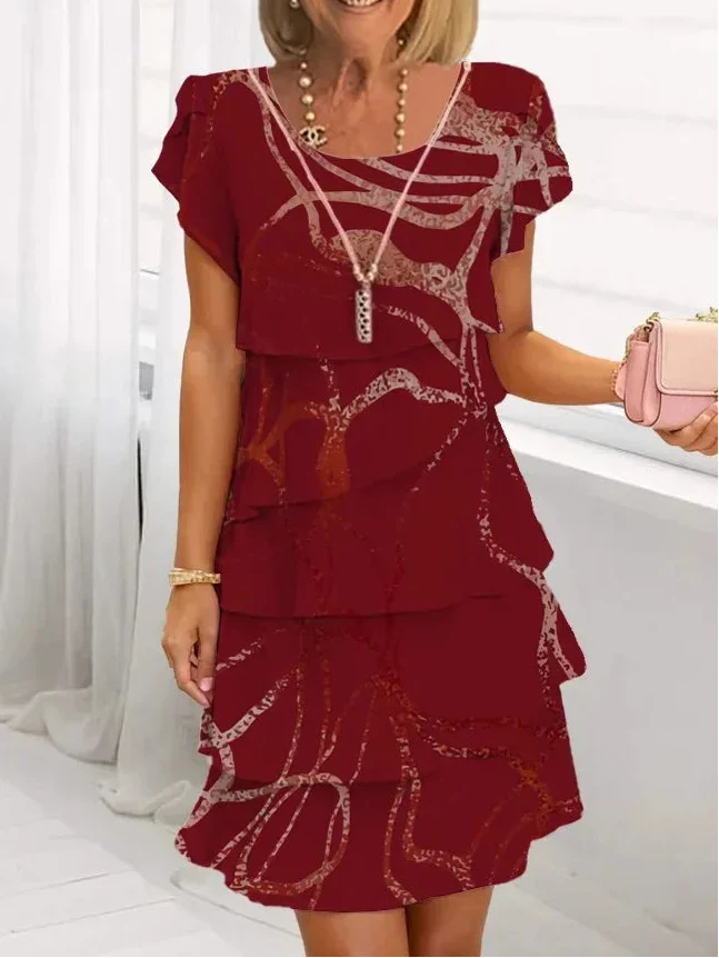 Murielle – Elegant Ruffled Comfort Dress