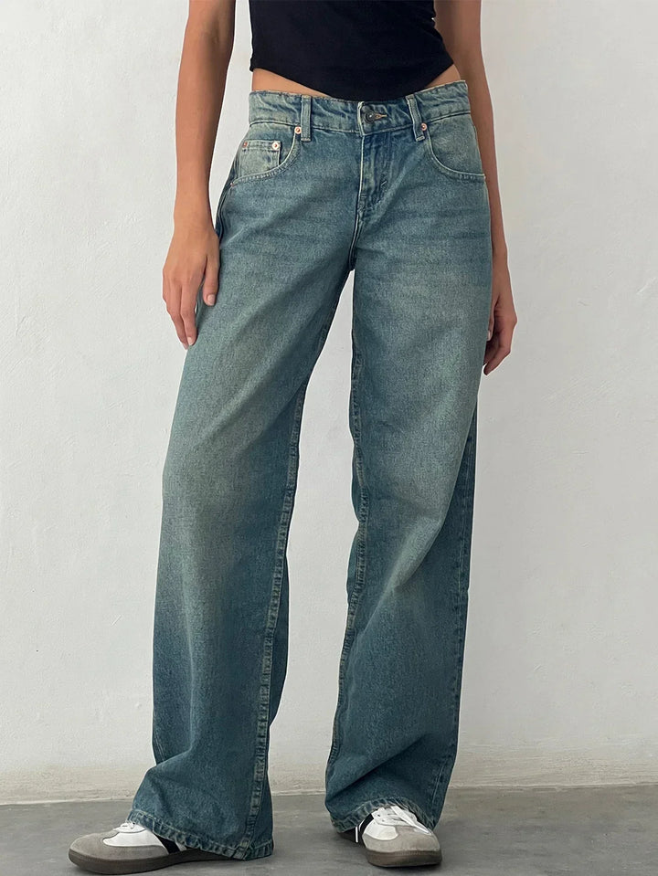 Mavis – Summer Loose Fit Hem Jeans