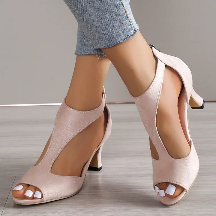 Isobel – Sleek Open-Side Heels