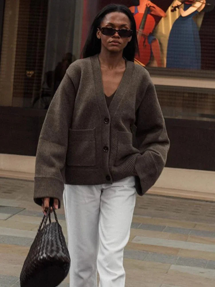 Juliette – V-Neck Knit Cardigan