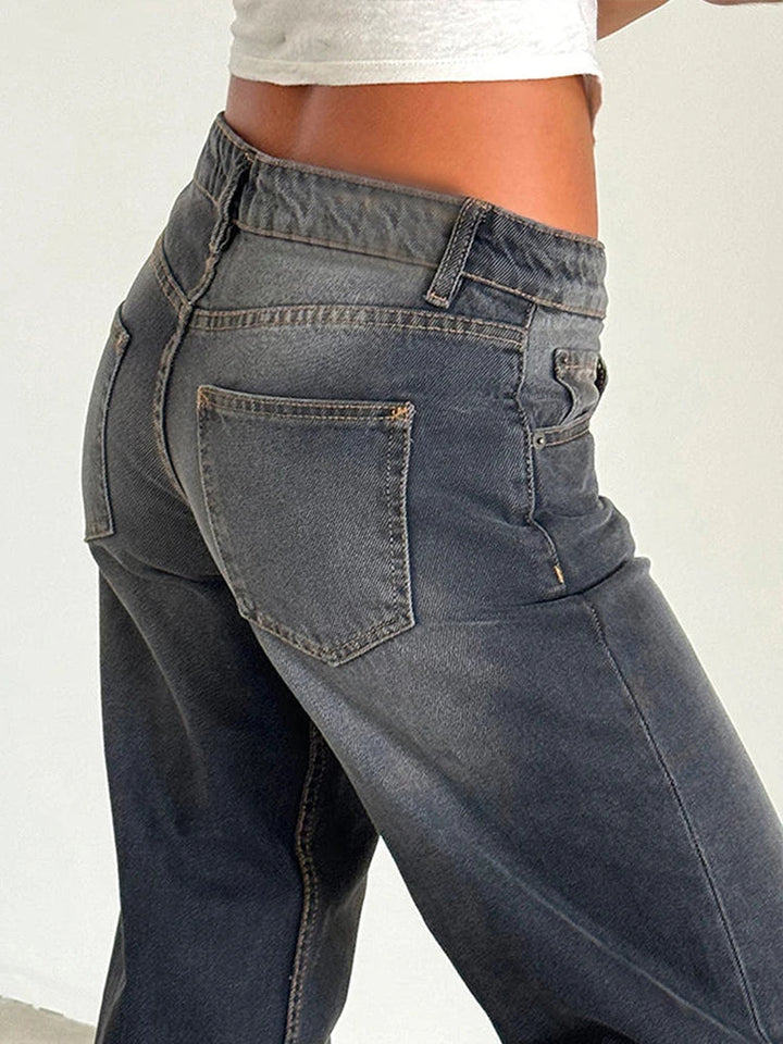 Mavis – Summer Loose Fit Hem Jeans