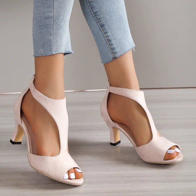 Isobel – Sleek Open-Side Heels