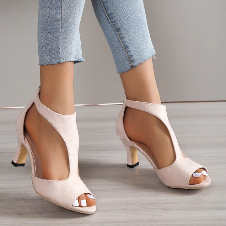 Isobel – Sleek Open-Side Heels