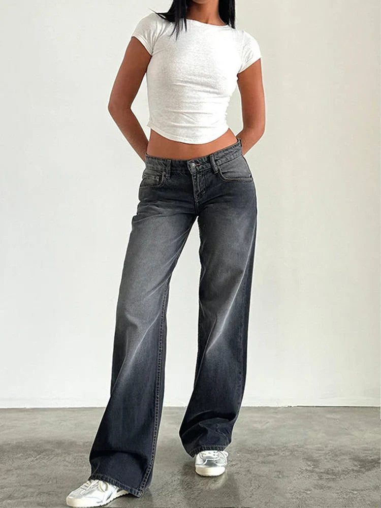Mavis – Summer Loose Fit Hem Jeans