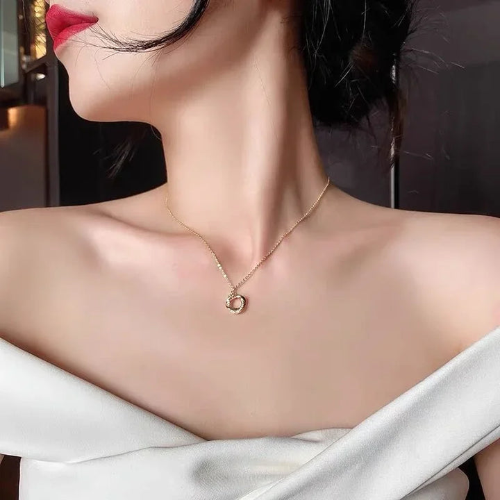 Clarisse – Classic Cross and Crown Necklace