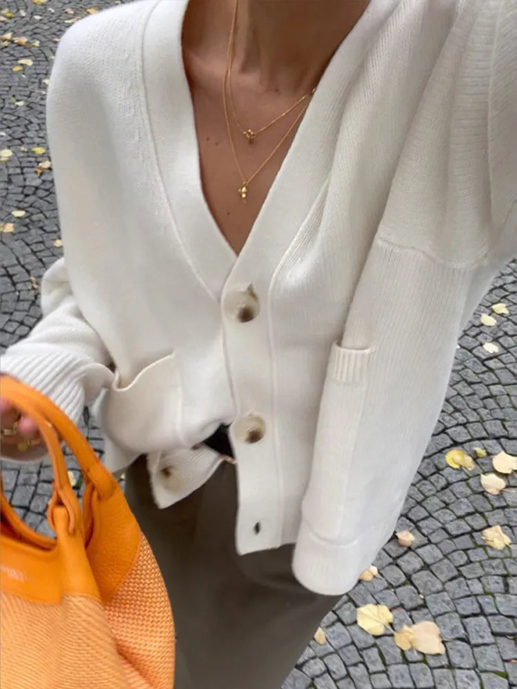 Juliette – V-Neck Knit Cardigan