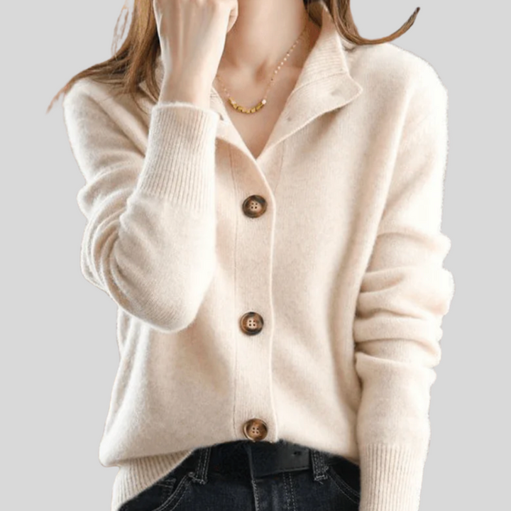 Xanthe – Retro Style Cashmere Cardigan