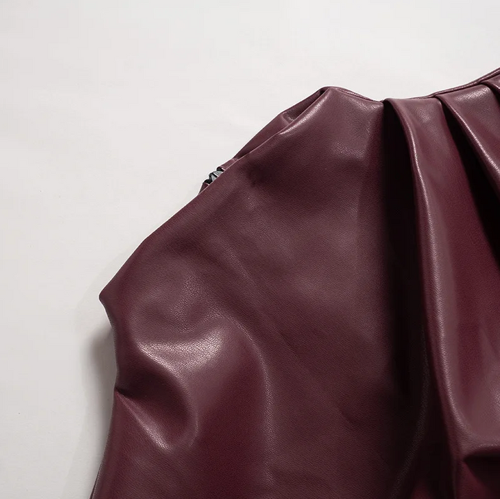 Anthea – Sleek Faux Leather Top