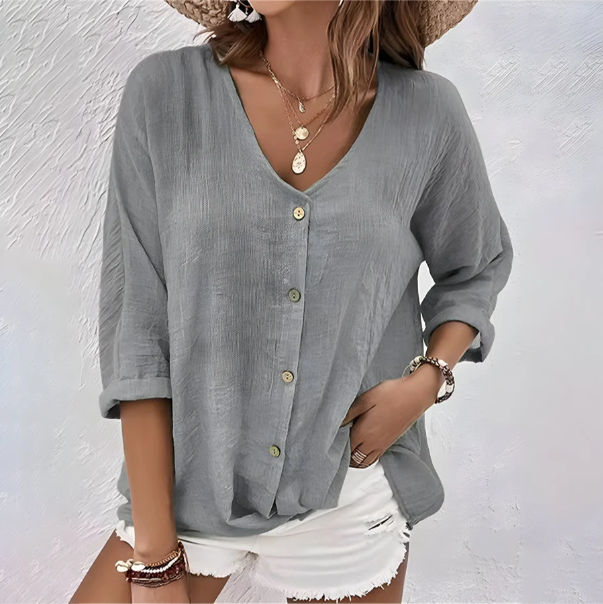 Vivienne – Relaxed Button Up Blouse