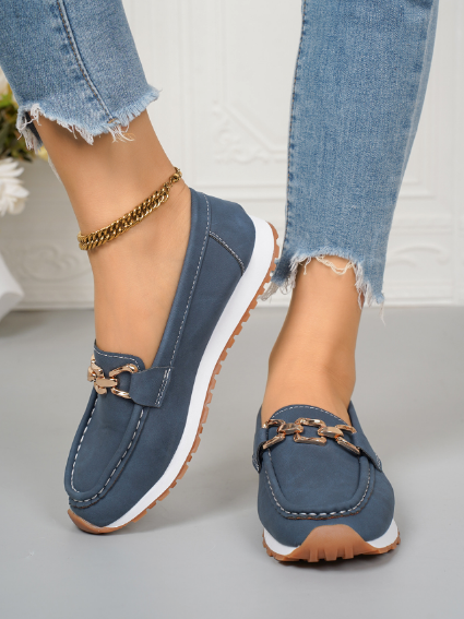 Audrey – Chain Detail Flat Loafers