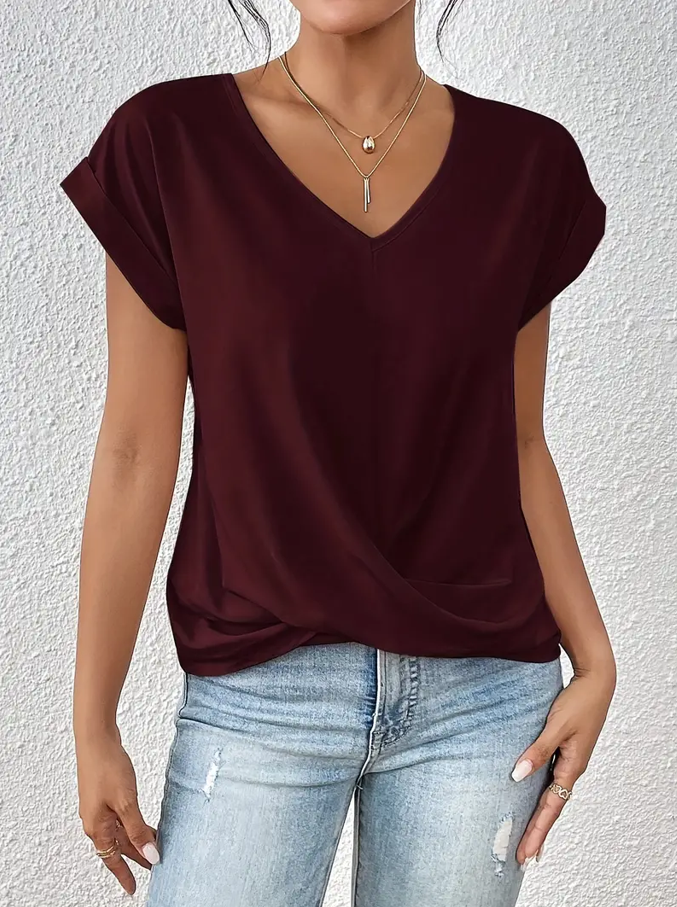 Deirdre – Stylish V-Neck Top