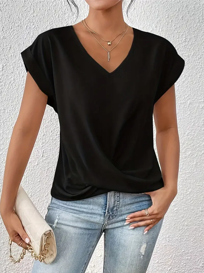 Deirdre – Stylish V-Neck Top