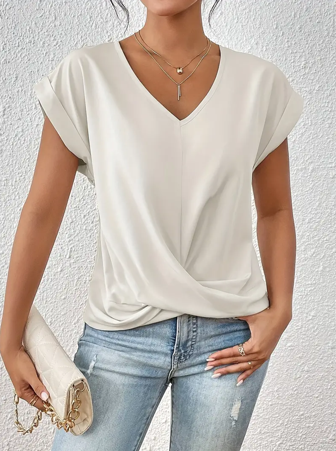 Deirdre – Stylish V-Neck Top