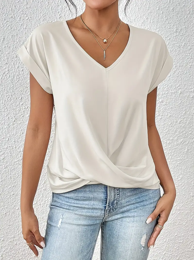 Deirdre – Stylish V-Neck Top
