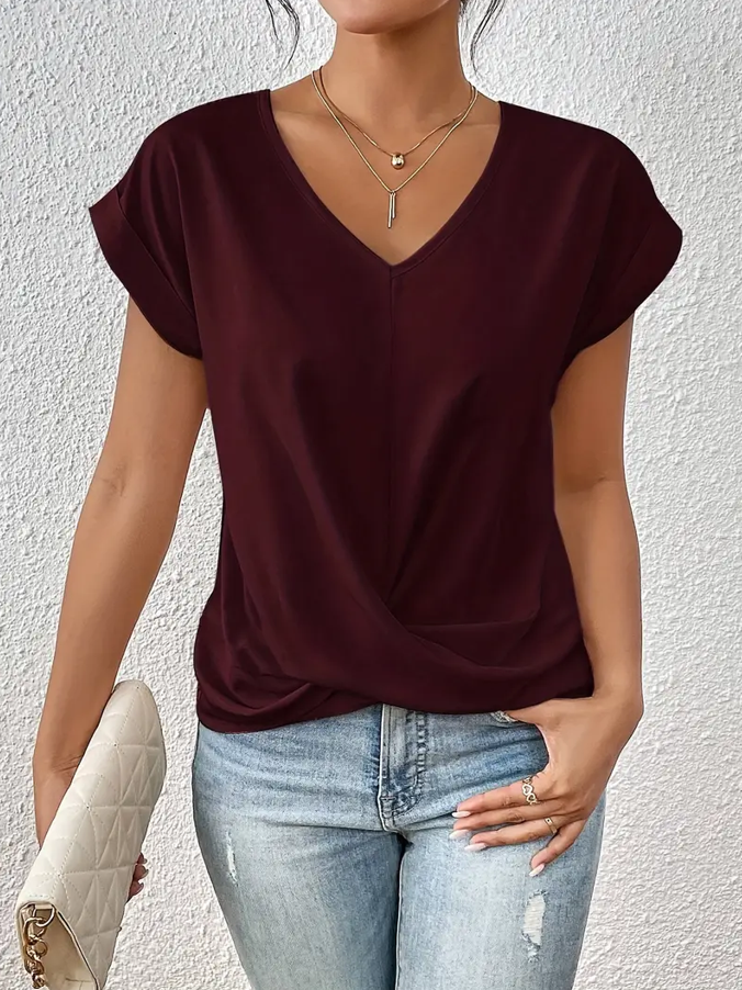 Deirdre – Stylish V-Neck Top