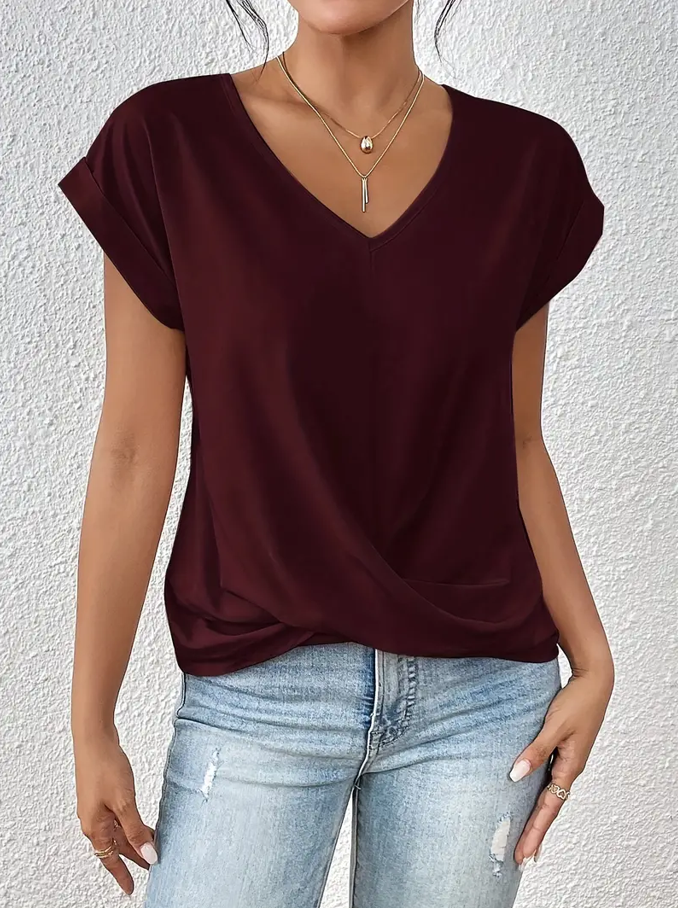 Deirdre – Stylish V-Neck Top