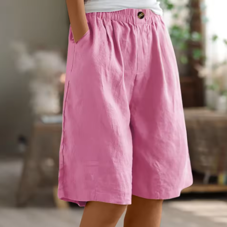 Gladys – Relaxed Linen Blend Comfort Shorts
