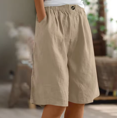 Gladys – Relaxed Linen Blend Comfort Shorts