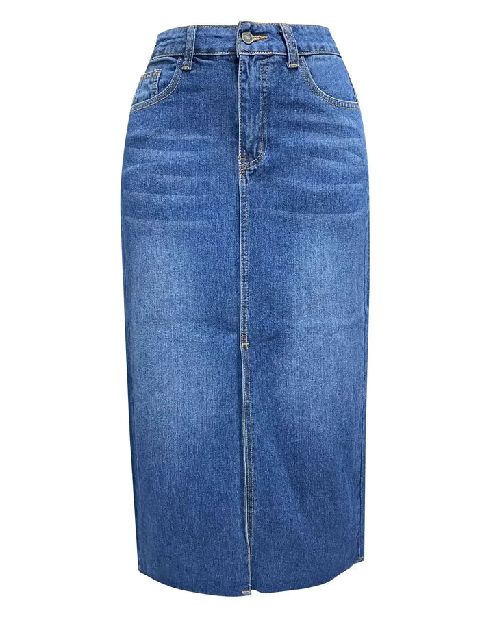 Denise – Classic High-Waist Denim Skirt