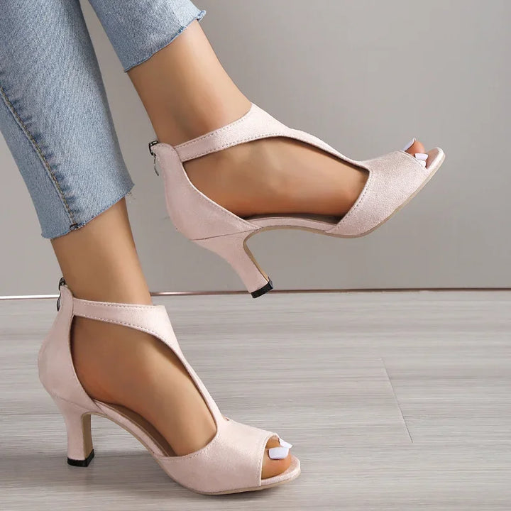 Isobel – Sleek Open-Side Heels