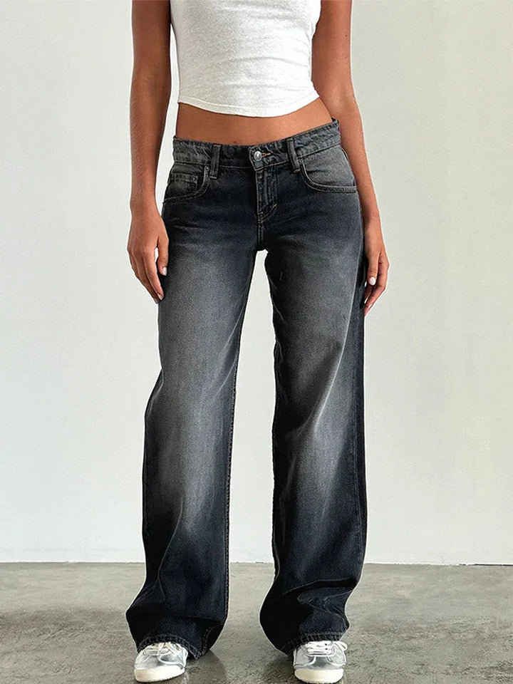 Mavis – Summer Loose Fit Hem Jeans