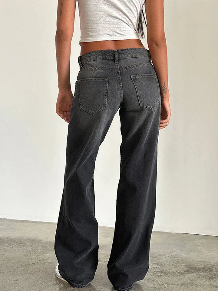 Mavis – Summer Loose Fit Hem Jeans
